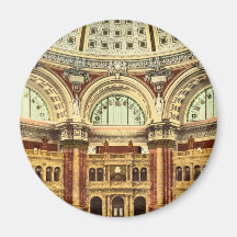 Reading room Library of Congress Washington Fridge Magnets