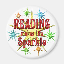 Reading Sparkles Refrigerator Magnets