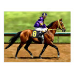 Ready to Run - Race Horse Painting Postcard