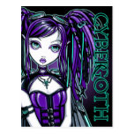 Reagan Cyber Goth Radioactive Fairy Art Postcard