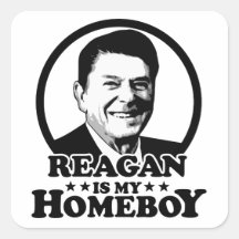 Reagan Is My Homeboy Square Stickers