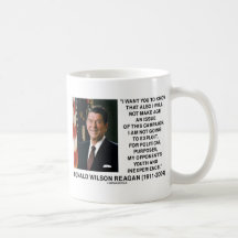 Reagan Not Make Age An Issue Campaign Youth Quote Coffee Mugs