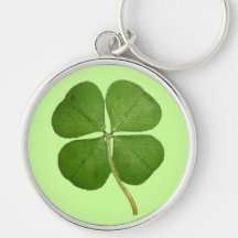Real 4 Leaf Clover Shamrock Key Chain