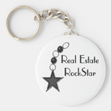 Real Estate Rock Star Key Chains