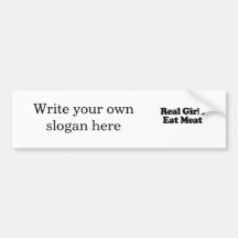 Real Girls Eat Meat Bumper Sticker