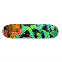 Real Graffiti Urban Boy Chillin Skate Board