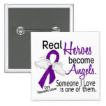 Real Heroes Become Angels Pancreatic Cancer Button