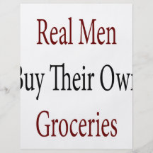 Real Men Buy Their Own Groceries Personalised Flyer