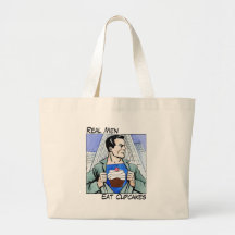 Real Men Eat Cupcakes Canvas Bags