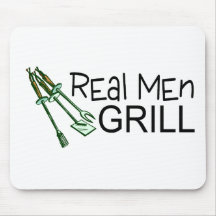 Real Men Grill Mouse Pads