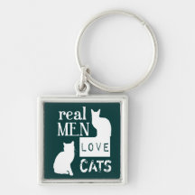 Real Men Love Cats (available in all colours) Keychains