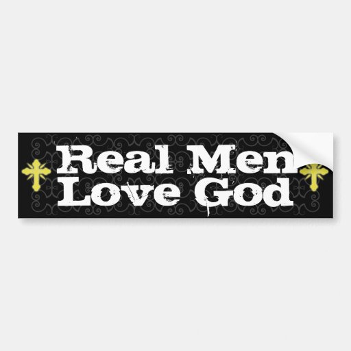 Real Men Love God Christian Bumper Stickers