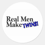 Real Men Make Twins (B) Round Sticker