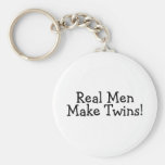 Real Men Make Twins (Blk) Key Chains