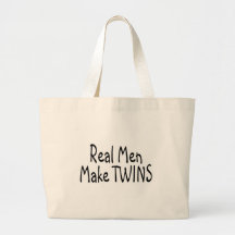 Real Men Make Twins Canvas Bags