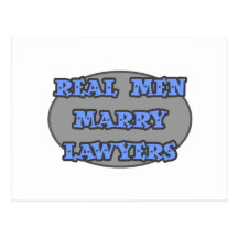Real Men Marry Lawyers Postcard
