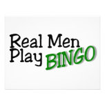 Real Men Play Bingo 3 Custom Invitation