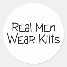 Real Men Wear Kilts Sticker