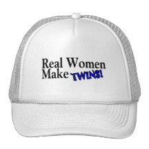 Real Women Make Twins Blue Mesh Hats