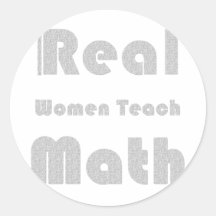 Real Women Teach Math Sticker
