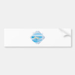 realistic polar bear fishing bumper stickers