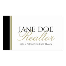 Realtor Gold Script Business Card Template