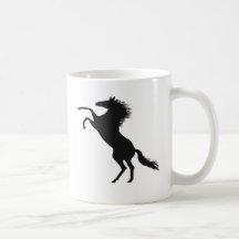 Rearing horse coffee mugs