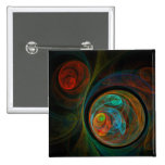 Rebirth Abstract Art Button (square)