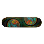 Rebirth Blue Abstract Art Skateboard