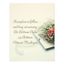 Reception card matching to Wedding Invitation