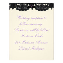 Reception Invitation Design "Doves And Ribbons"