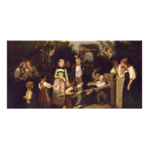 Reception of the Wedding Couple by Theodor Schuz Custom Photo Card