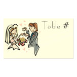 Reception Table Number Cards Business Card Template