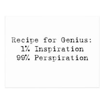 Recipe for Genius Postcards