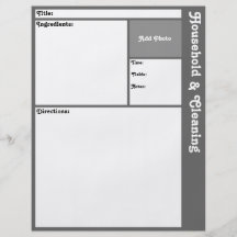 Recipe Page (Grey) Flyer Design