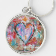 Reckless Heart Original Painting Keychains