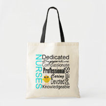 Recognise a Nurse:  Nurses Recognition Collage Tote Bags