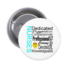 Recognise a Nurse:  Nurses Recognition Collage Pinback Buttons