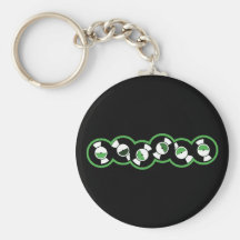 Record Row Green Keychain