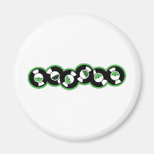 Record Row Green Magnet