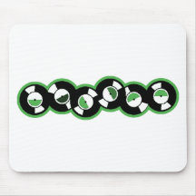 Record Row Green Mousepad