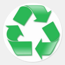 Recycle2 Round Stickers