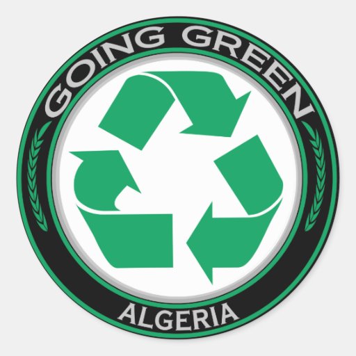 Recycle Algeria Round Sticker
