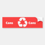 Recycle bin labels for cans with recycle symbol. bumper stickers
