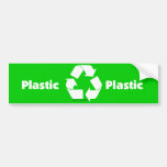 Recycle bin labels for plastic &  recycle symbol. bumper stickers