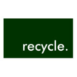 recycle. business card