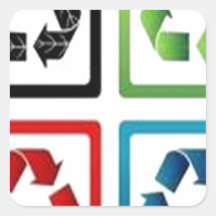 Recycle design stickers
