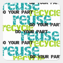 Recycle Do  Your Part T-shirts and Gifts Stickers