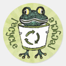 Recycle Frog Stickers