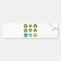 recycle go green bumper stickers